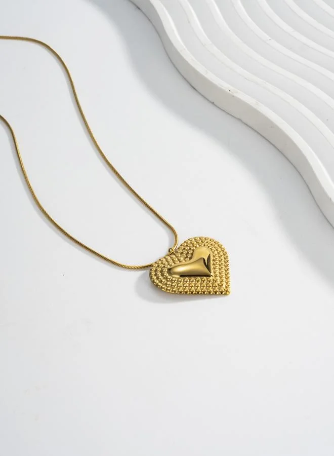 تايك تو عقد بقلادة معدنية على شكل قلب